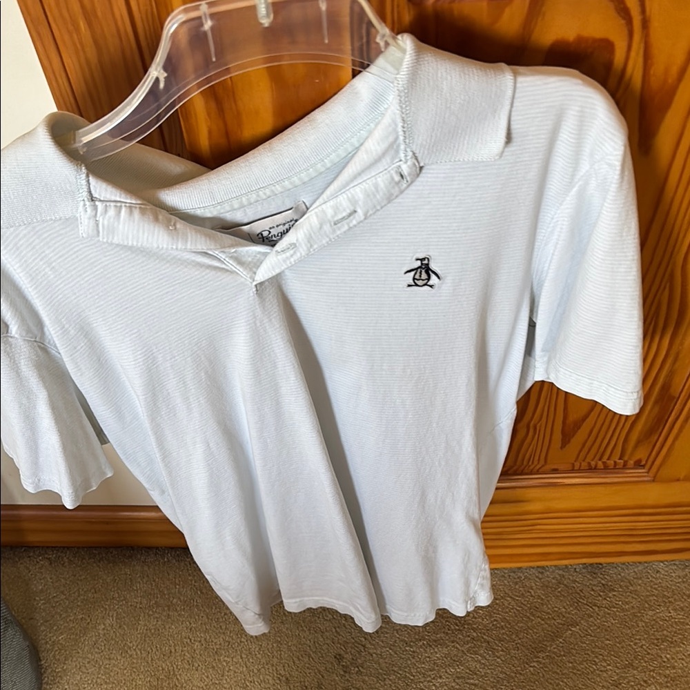 Original Penguin men’s White Polo Shirt size large